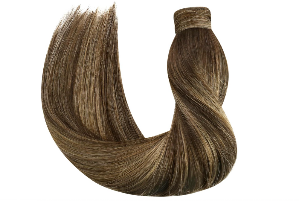 Medium Brown Balayage Caramel Blonde